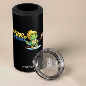 Funny Dinosaur Playing Ice Hockey 4 in 1 Can Cooler Tumbler Gift For Dino Lovers TS12 Print Your Wear