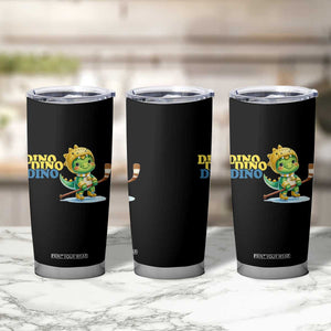 Funny Dinosaur Playing Ice Hockey Tumbler Cup Gift For Dino Lovers TS12 Print Your Wear