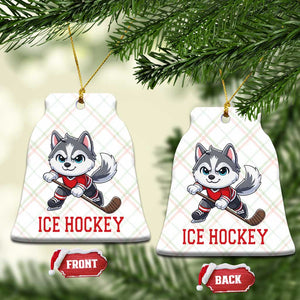 Funny Husky Playing Ice Hockey Ceramic Ornament Gift For Dog Lovers TS12 Print Your Wear