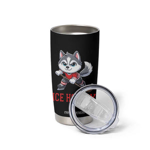 Funny Husky Playing Ice Hockey Tumbler Cup Gift For Dog Lovers TS12 Print Your Wear