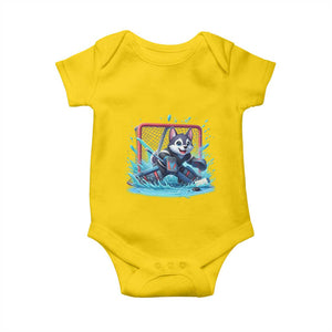 Siberian Husky Ice Hockey Player Baby Onesie Funny Goalie Gift TS12 Daisy Print Your Wear