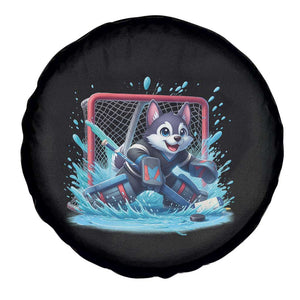 Siberian Husky Ice Hockey Player Spare Tire Cover Funny Goalie Gift TS12 Print Your Wear