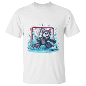 Siberian Husky Ice Hockey Player T Shirt Funny Goalie Gift TS12 White Print Your Wear