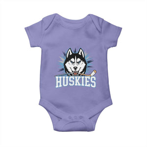Cool Siberian Husky Ice Hockey Baby Onesie Gift For Dog Lovers TS12 Violet Print Your Wear