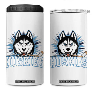 Cool Siberian Husky Ice Hockey 4 in 1 Can Cooler Tumbler Gift For Dog Lovers TS12 One Size: 16 oz White Print Your Wear