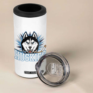 Cool Siberian Husky Ice Hockey 4 in 1 Can Cooler Tumbler Gift For Dog Lovers TS12 Print Your Wear