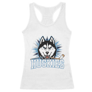 Cool Siberian Husky Ice Hockey Racerback Tank Top Gift For Dog Lovers TS12 White Print Your Wear