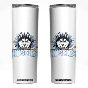 Cool Siberian Husky Ice Hockey Skinny Tumbler Gift For Dog Lovers TS12 White Print Your Wear