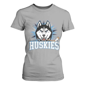 Cool Siberian Husky Ice Hockey T Shirt For Women Gift For Dog Lovers TS12 Sport Gray Print Your Wear