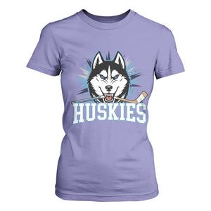 Cool Siberian Husky Ice Hockey T Shirt For Women Gift For Dog Lovers TS12 Violet Print Your Wear