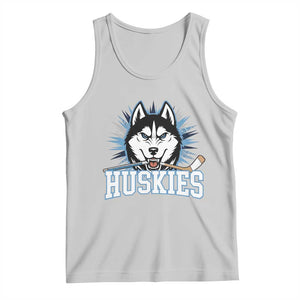 Cool Siberian Husky Ice Hockey Tank Top Gift For Dog Lovers TS12 Ash Print Your Wear