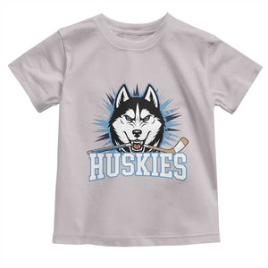 Cool Siberian Husky Ice Hockey Toddler T Shirt Gift For Dog Lovers TS12 Ice Gray Print Your Wear