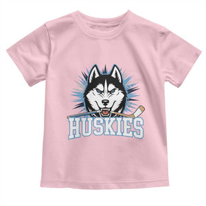 Cool Siberian Husky Ice Hockey Toddler T Shirt Gift For Dog Lovers TS12 Light Pink Print Your Wear
