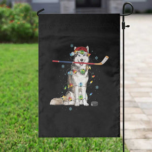Funny Christmas Husky Ice Hockey Player Holiday Gift Garden Flag TS12 Print Your Wear