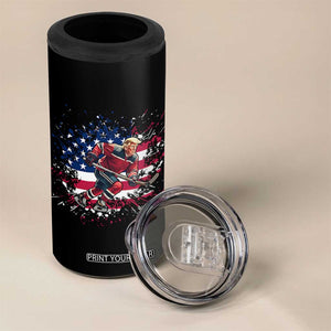 Funny Trump Playing Ice Hockey 4 in 1 Can Cooler Tumbler Funny Patriotic Gift TS12 Print Your Wear