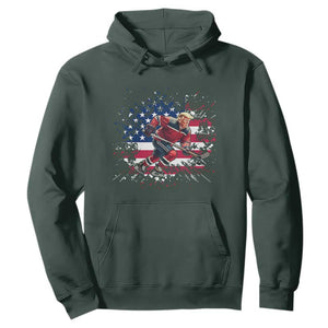 Funny Trump Playing Ice Hockey Hoodie Funny Patriotic Gift TS12 Dark Forest Green Print Your Wear