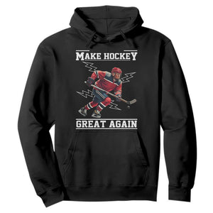Funny Trump Ice Hockey Player Hoodie Make Hockey Great Again TS12 Black Print Your Wear