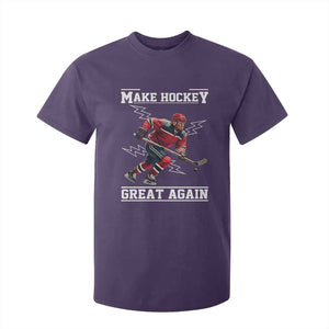 Funny Trump Ice Hockey Player T Shirt For Kid Make Hockey Great Again TS12 Purple Print Your Wear