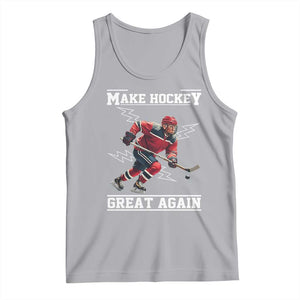Funny Trump Ice Hockey Player Tank Top Make Hockey Great Again TS12 Athletic Heather Print Your Wear
