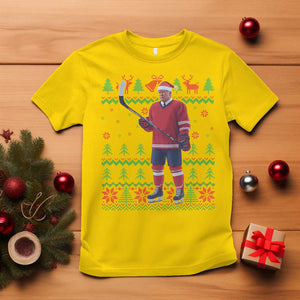 Trump Playing Ice Hockey T Shirt Funny Ugly Christmas Sweater Gift TS12 Daisy Print Your Wear