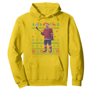 Trump Playing Ice Hockey Hoodie Funny Ugly Christmas Sweater Gift TS12 Daisy Print Your Wear