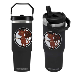Funny Cryptid Sports Gift Flip Straw Tumbler Jersey Devil Playing Ice Hockey TS12 One Size: 30 oz Black Print Your Wear