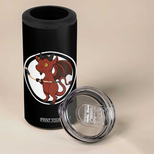 Funny Cryptid Sports Gift 4 in 1 Can Cooler Tumbler Jersey Devil Playing Ice Hockey TS12 Print Your Wear