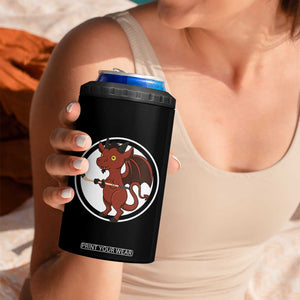 Funny Cryptid Sports Gift 4 in 1 Can Cooler Tumbler Jersey Devil Playing Ice Hockey TS12 Print Your Wear
