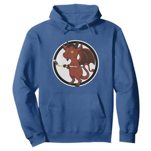 Funny Cryptid Sports Gift Hoodie Jersey Devil Playing Ice Hockey TS12 Royal Blue Print Your Wear