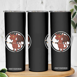 Funny Cryptid Sports Gift Skinny Tumbler Jersey Devil Playing Ice Hockey TS12 Print Your Wear