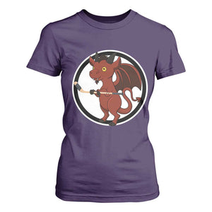 Funny Cryptid Sports Gift T Shirt For Women Jersey Devil Playing Ice Hockey TS12 Purple Print Your Wear