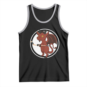 Funny Cryptid Sports Gift Tank Top Jersey Devil Playing Ice Hockey TS12 Black Athletic Heather Print Your Wear