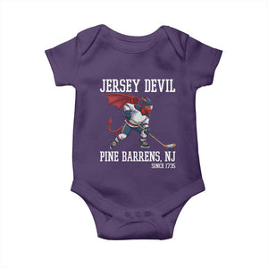 Pine Barrens New Jersey Devil Baby Onesie Gothic Horror Ice Hockey Gift TS12 Purple Print Your Wear