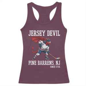 Pine Barrens New Jersey Devil Racerback Tank Top Gothic Horror Ice Hockey Gift TS12 Maroon Print Your Wear