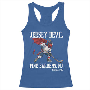 Pine Barrens New Jersey Devil Racerback Tank Top Gothic Horror Ice Hockey Gift TS12 Royal Blue Print Your Wear