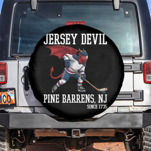 Pine Barrens New Jersey Devil Spare Tire Cover Gothic Horror Ice Hockey Gift TS12 No hole Black Print Your Wear