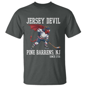 Pine Barrens New Jersey Devil T Shirt Gothic Horror Ice Hockey Gift TS12 Dark Heather Print Your Wear