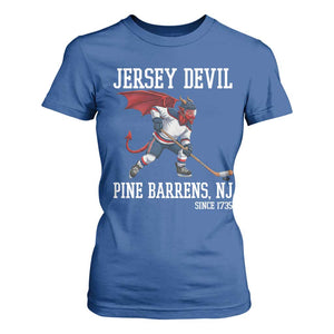 Pine Barrens New Jersey Devil T Shirt For Women Gothic Horror Ice Hockey Gift TS12 Royal Blue Print Your Wear
