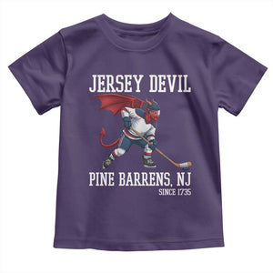 Pine Barrens New Jersey Devil Toddler T Shirt Gothic Horror Ice Hockey Gift TS12 Purple Print Your Wear