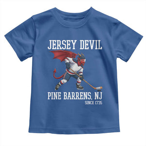 Pine Barrens New Jersey Devil Toddler T Shirt Gothic Horror Ice Hockey Gift TS12 Royal Blue Print Your Wear