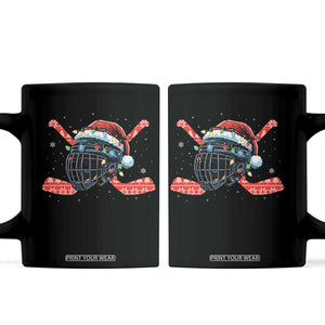 Christmas Ice Hockey Helmet Santa Coffee Mug Funny Xmas Gift TS12 Black Print Your Wear