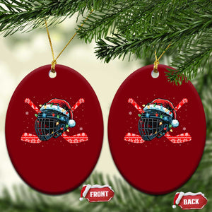 Christmas Ice Hockey Helmet Santa Ceramic Ornament Funny Xmas Gift TS12 Print Your Wear