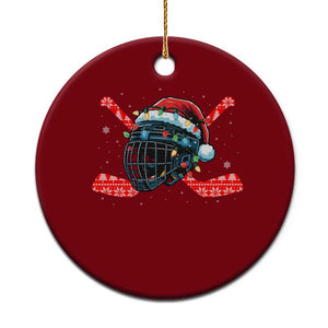 Christmas Ice Hockey Helmet Santa Ceramic Ornament Funny Xmas Gift TS12 1pc Red Print Your Wear