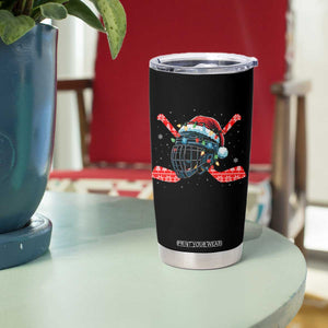 Christmas Ice Hockey Helmet Santa Tumbler Cup Funny Xmas Gift TS12 Print Your Wear