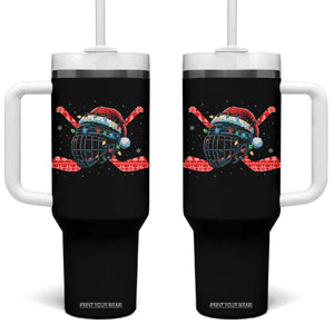 Christmas Ice Hockey Helmet Santa Tumbler With Handle Funny Xmas Gift TS12 One Size: 40 oz Black Print Your Wear