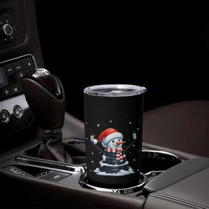 Hockey Puck Snowman Tumbler Cup Funny Holiday Christmas Gift TS12 Print Your Wear
