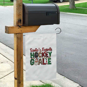 Santa Favorite Hockey Goalie Garden Flag Funny Christmas Gift TS12 Print Your Wear