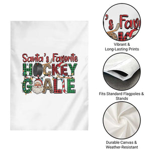 Santa Favorite Hockey Goalie Garden Flag Funny Christmas Gift TS12 Print Your Wear