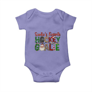 Santa Favorite Hockey Goalie Baby Onesie Funny Christmas Gift TS12 Violet Print Your Wear