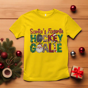 Santa Favorite Hockey Goalie T Shirt Funny Christmas Gift TS12 Daisy Print Your Wear
